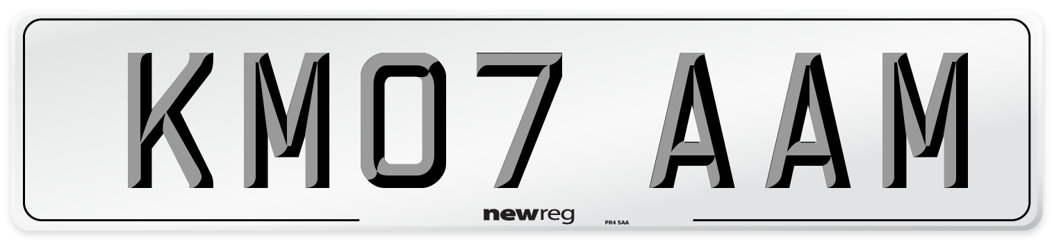 KM07 AAM Number Plate from New Reg